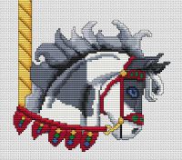 Grey Paint Carousel Horse Head PDF