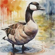 Watercolor Goose