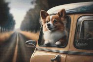 Going For a Ride - Pomeranian